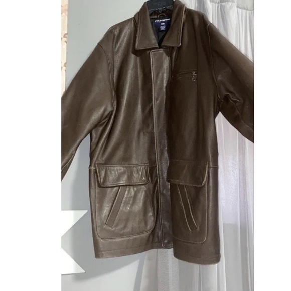Ralph lauren polo sport vintage leather jacket XL RARE - Picture 4 of 8